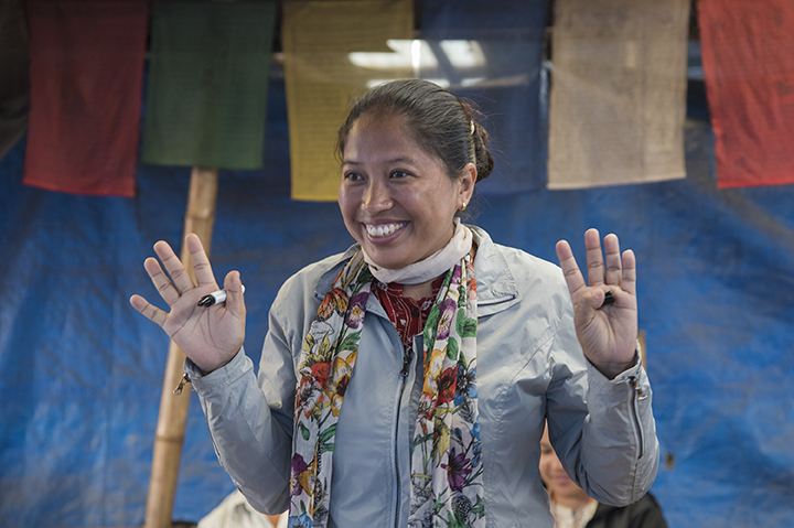 Nepal / SEEP classes at Camp Hope