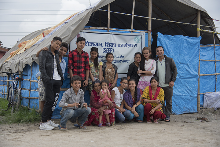 Nepal / Various Pourakhi projects, Temporary Housing camp at Chuchepati