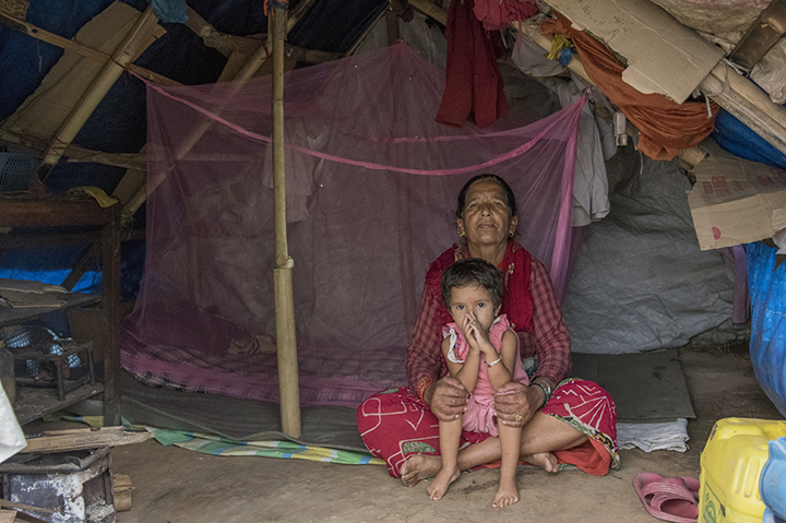 Nepal / Various Pourakhi projects, Temporary Housing camp at Chuchepati